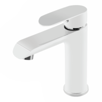 Смеситель для умывальника Hansberge OPERA H1033W - WHITE/CHROME