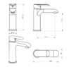 Смеситель для умывальника Hansberge OPERA H1033C - WHITE/CHROME