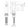 Смеситель для умывальника Hansberge OPIMA H1044C - CHROME