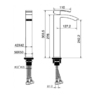 Смеситель для умывальника Hansberge CUBITO H2077C - CHROME