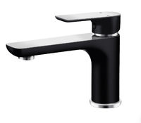 Смеситель для умывальника Hansberge OPERA H7099BC - BLACK/CHROME