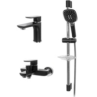 Смеситель 3 в 1 Hansberge NORDIC H7099BC Чёрный хром